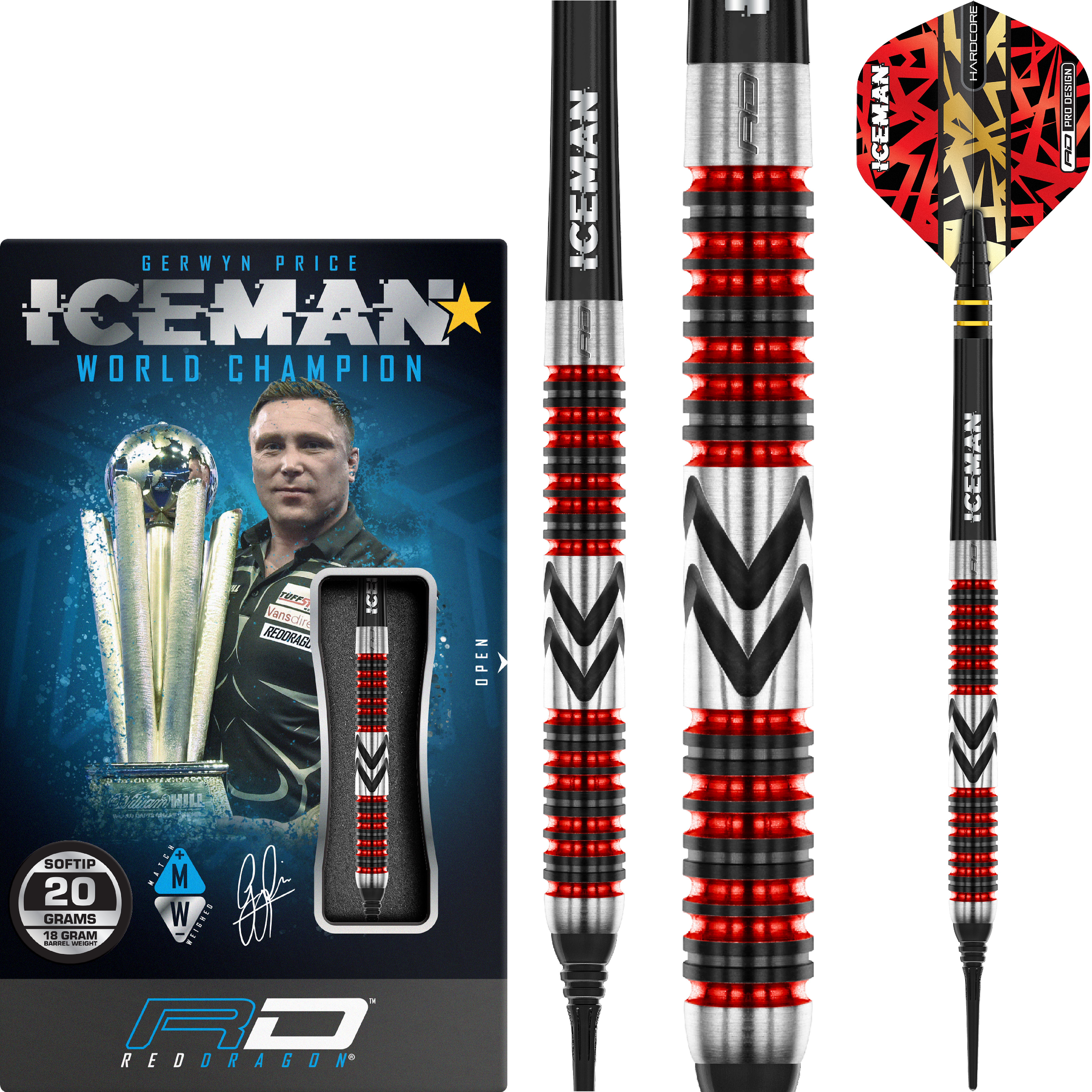 Red Dragon - Gerwyn Price Firebird - Softdart