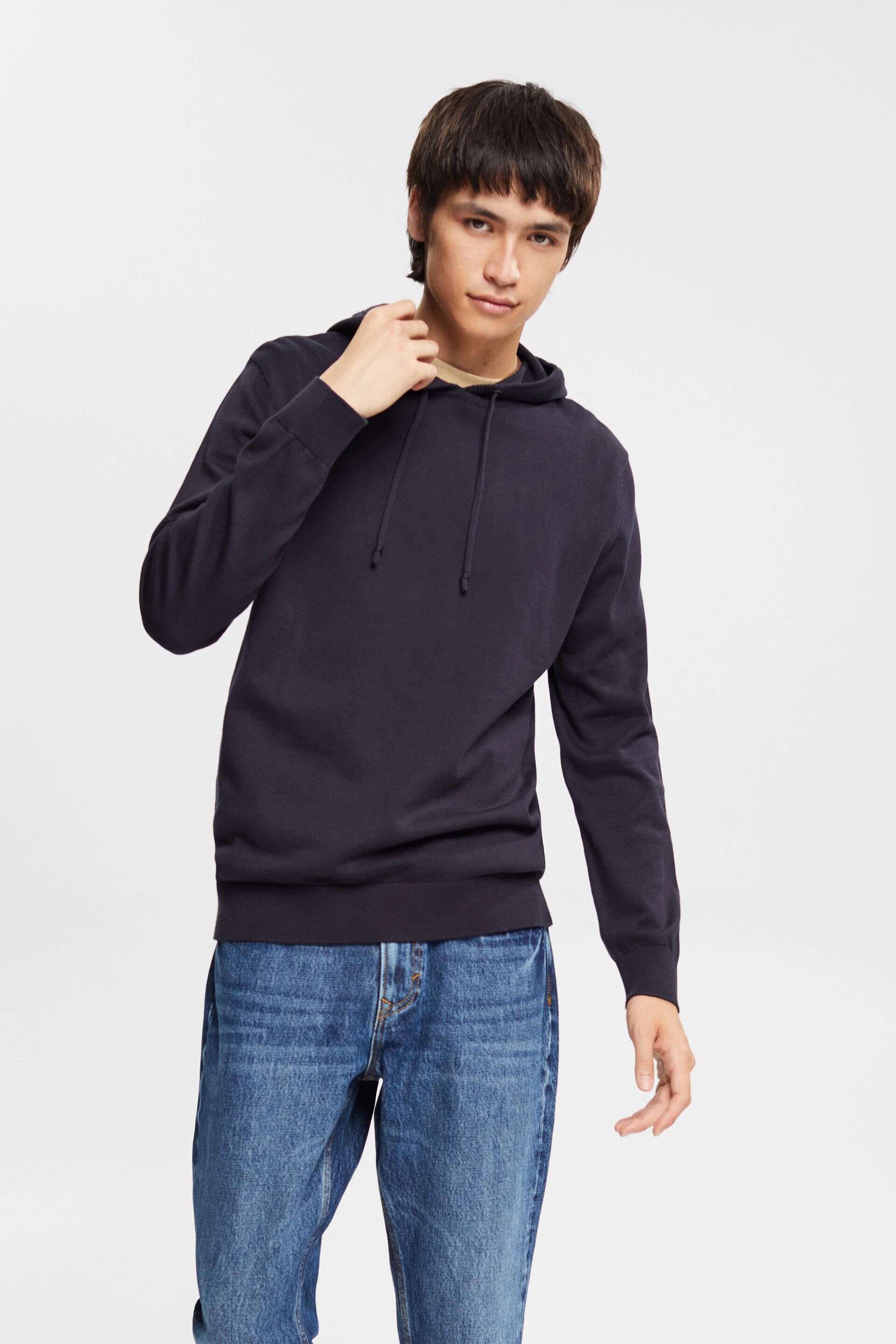 Pull-over en maille à capuche