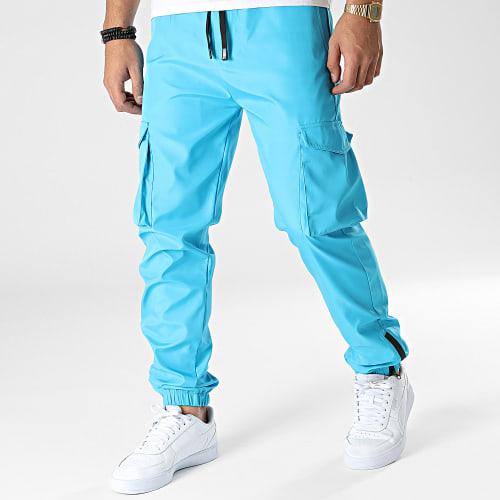 Pantalon Cargo Bleu Turquoise