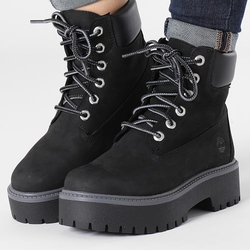 Boots Femme Heritage Platform 6 Inch Waterproof A5RH5 Black Nubuck