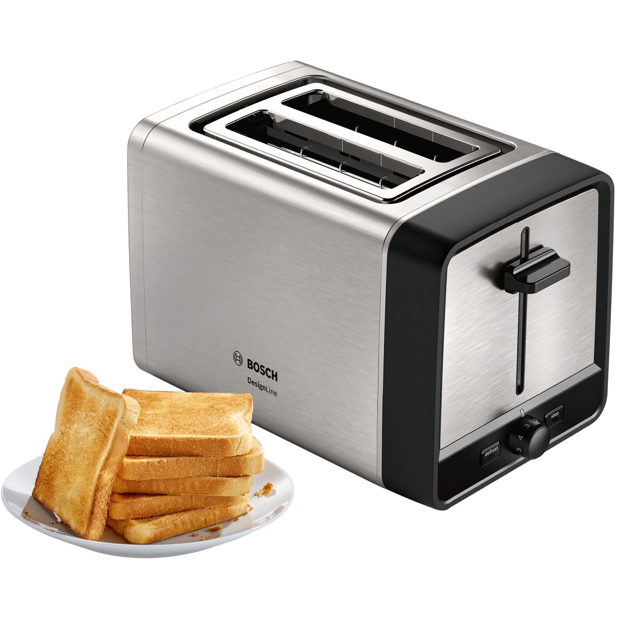 Bosch Toaster Kompakt-Toaster DesignLine TAT5P420DE