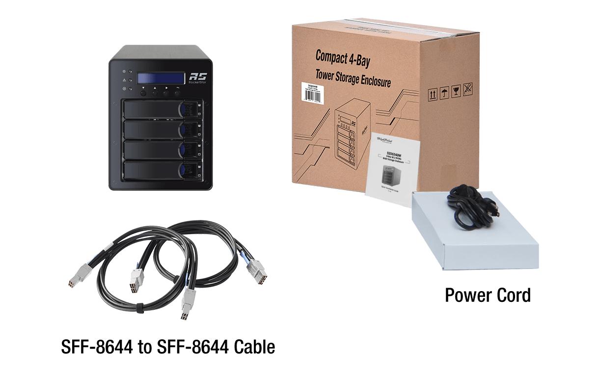 RAID-Controller SSD6540M 4-Bay M.2 NVMe RAID StorageSolution<br>Hostpoint SSD6540M 4-Bay M.2 NVMe RAID Storage Solution