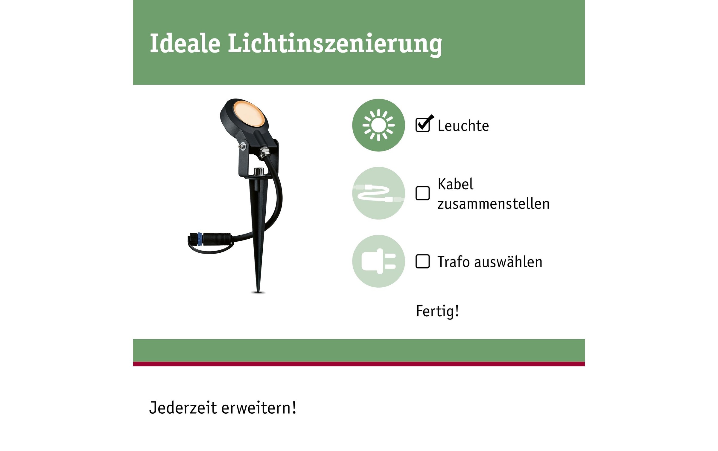Paulmann Gartenleuchte »Plug & Shine Spot Sting« Warmweiss