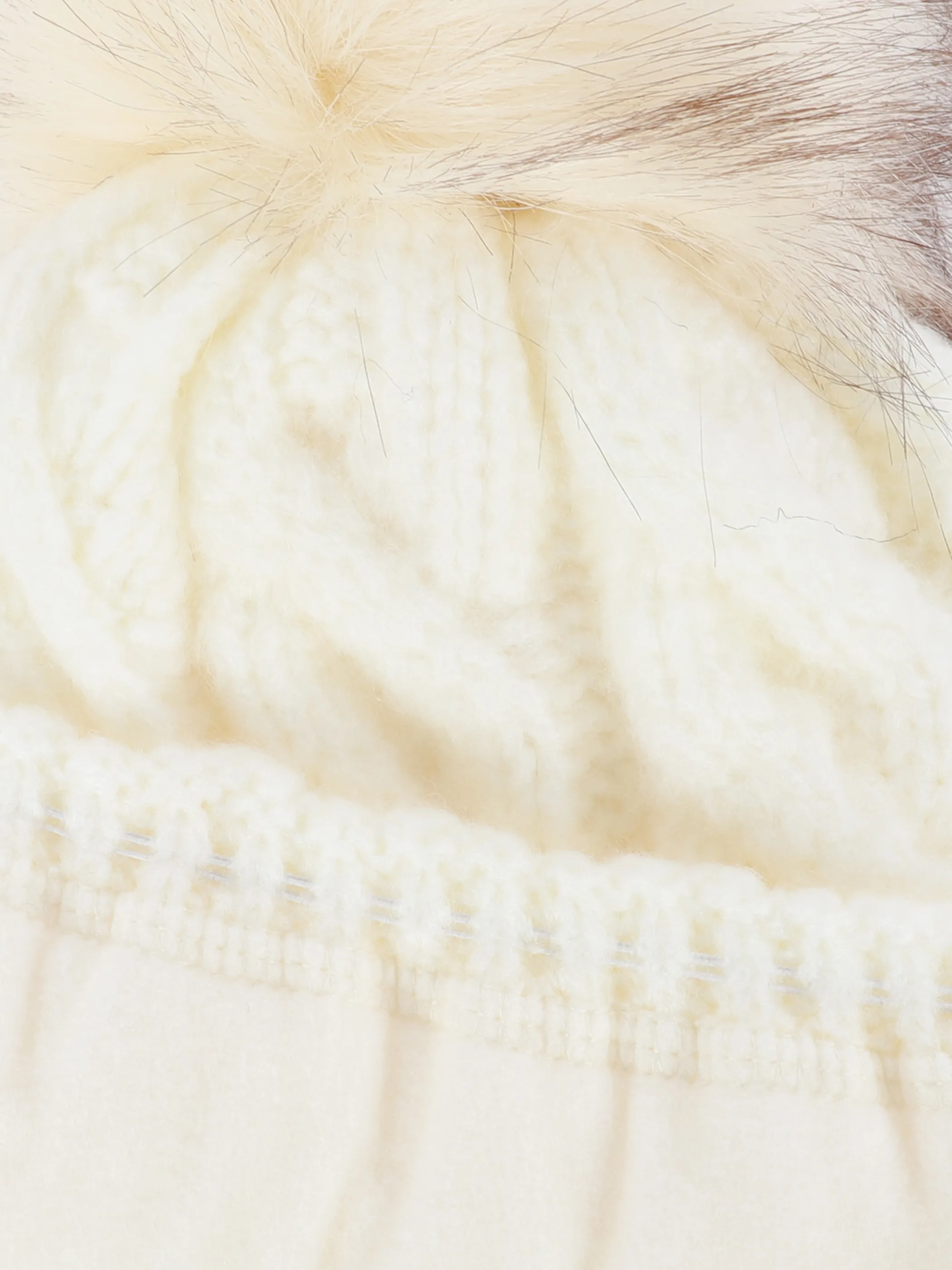 Damen Strickmütze mit Bommel