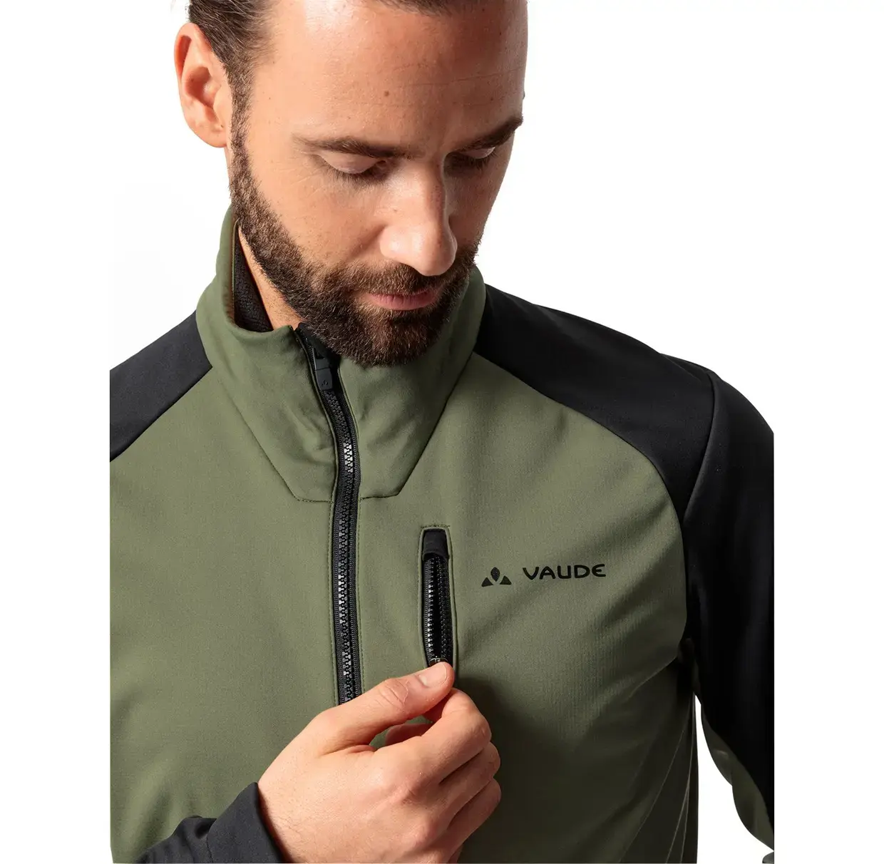VAUDE Posta Softshell VI Fietsjack Groen/Zwart Heren