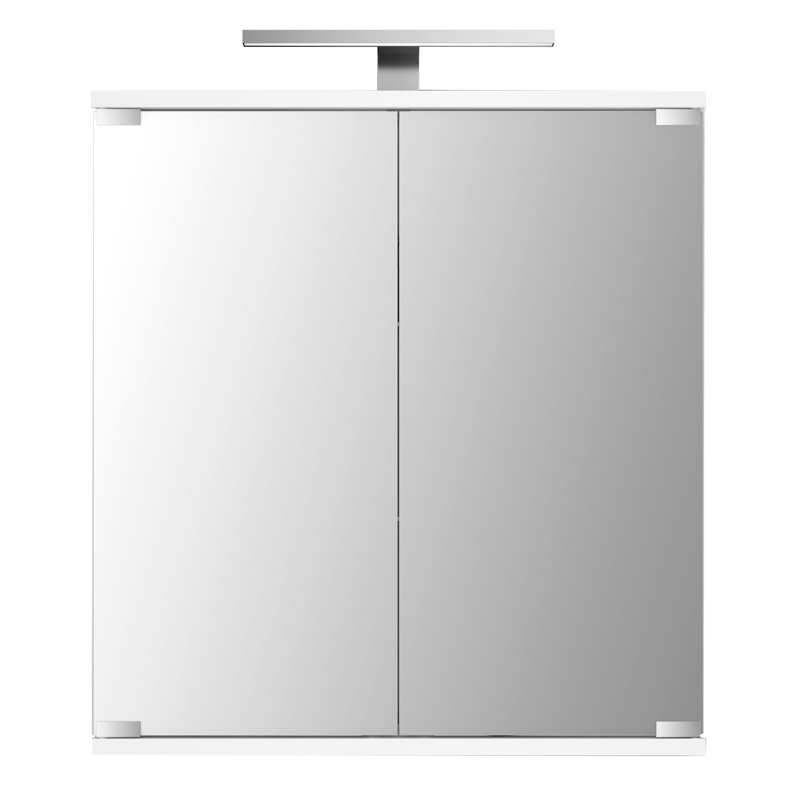 Spiegelschrank - weiß - Aufbauleuchte - 60 cm breit