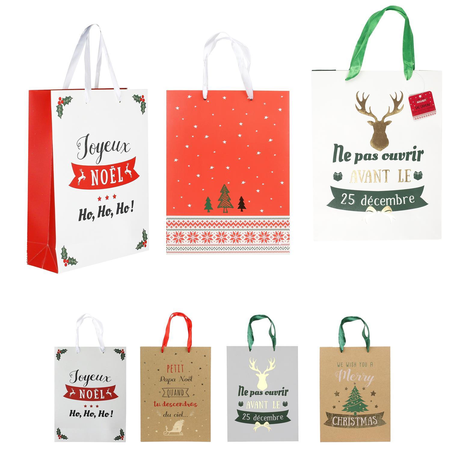 SAC CADEAU NOEL 21.5X8X28.5CM