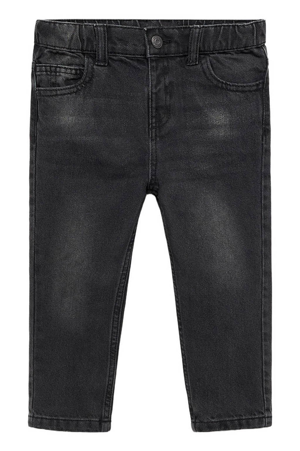 Mango Kids straight leg jeans donkergrijs