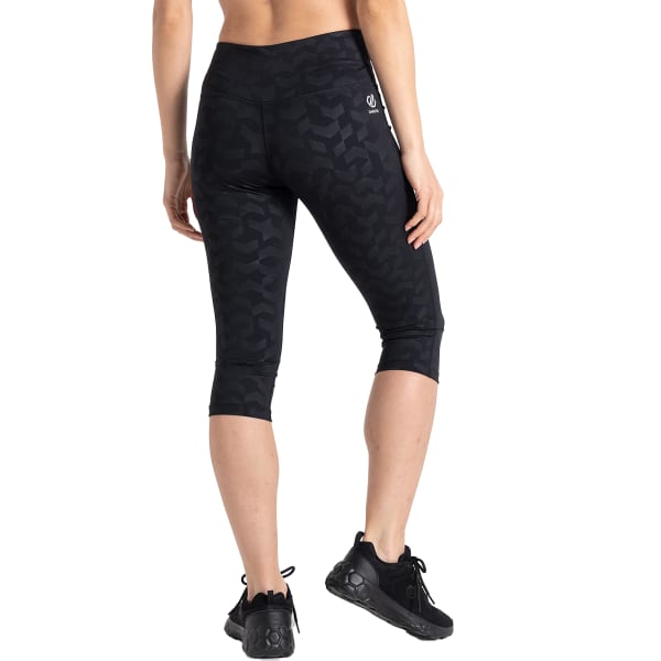 Collant running DARE 2B INFLUENTIAL 3/4 LEGGING BLACK CHEVRON PRINT