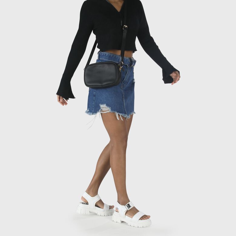 Jojo Plateau-Sandale vegan, blanc