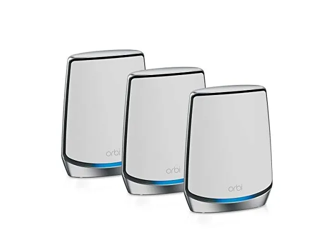 NETGEAR Orbi RBK853 - Wi-Fi-system - (router, 2 extendere) - mesh 1GbE, 2.5GbE - Wi-Fi 5, Wi-Fi 6 - Tri-Band