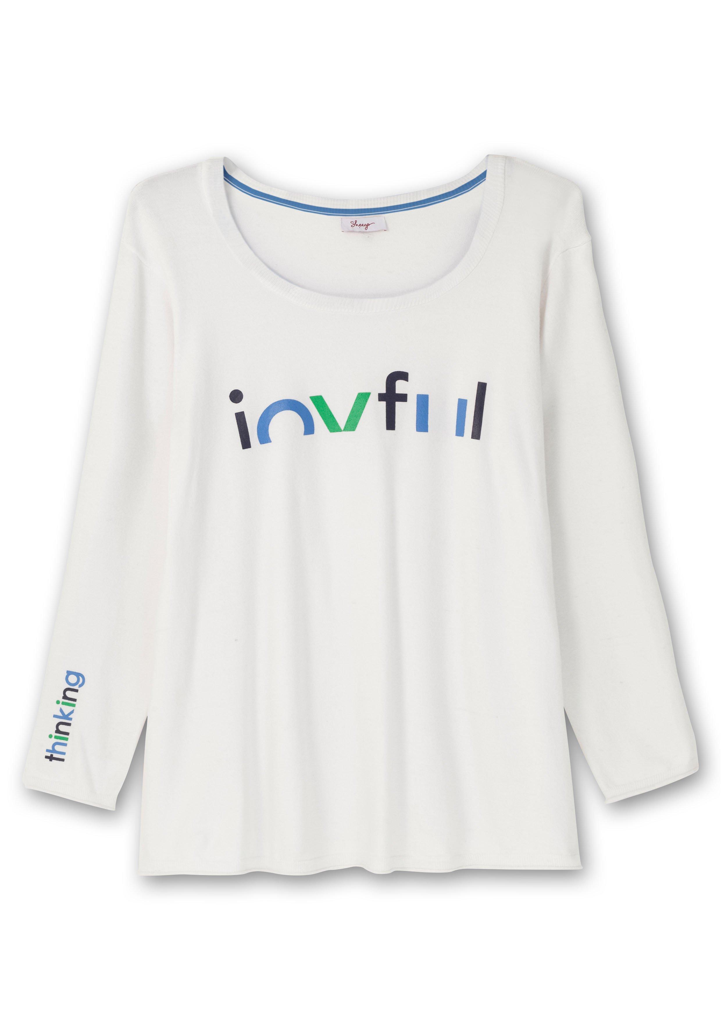 Pullover mit Wordingprint, in A-Linie