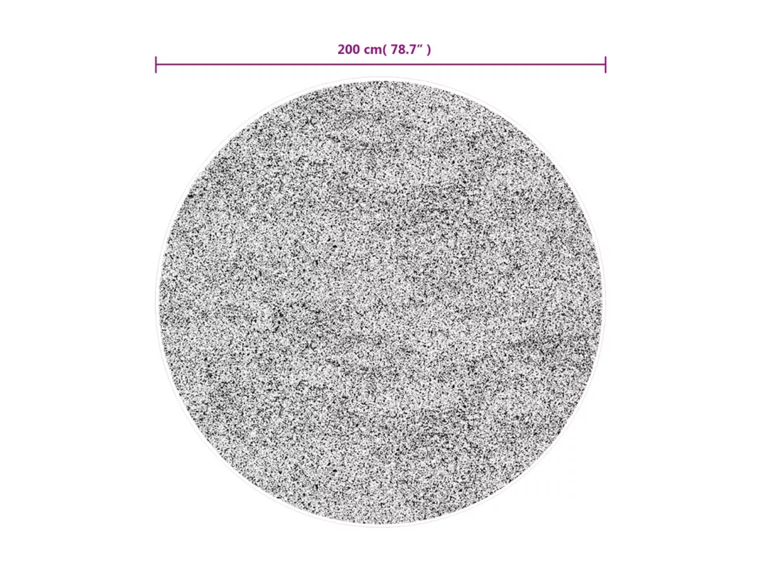 Tapis à poils longs aspect brillant beige ø 200 cm