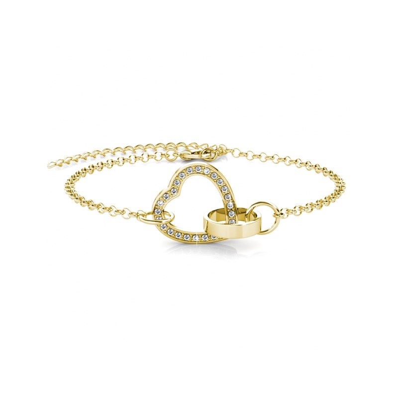 Parure Simply Love Locked Heart for tree - Doré et Cristal