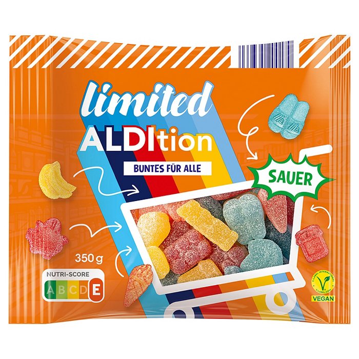 ALDIMANIA ALDItion Veganes Fruchtgummi 350 g, Sauer