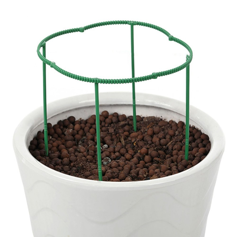 (Ø25x24cm) Runde Pflanzenstütze Garten Rankhilfe Staudenhalter - Grün