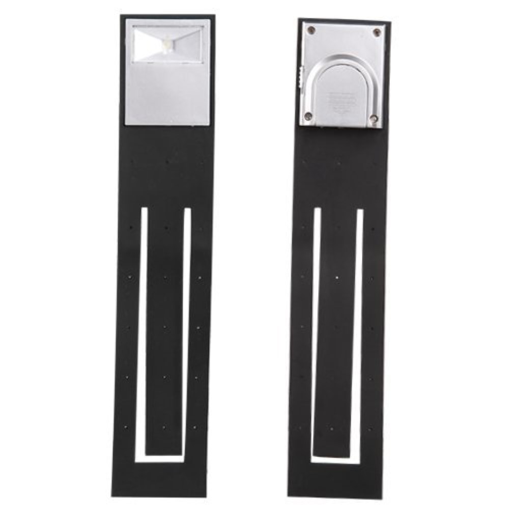 (21cm) LED Clip On Lese Lampe Klappbares Buch Nachtlicht (inkl. CR2032 Batterie) - Schwarz