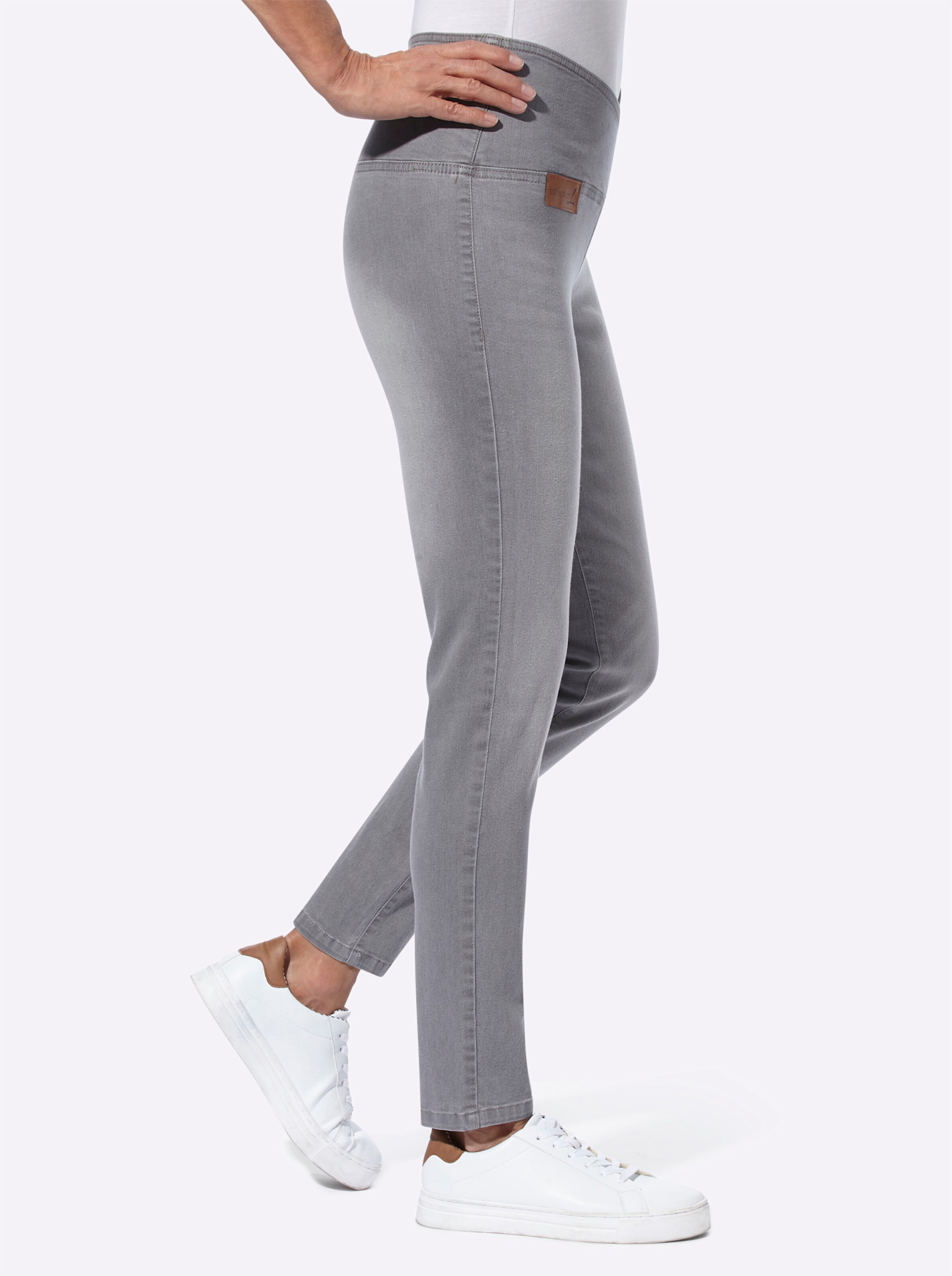 Jeans in light grey-denim