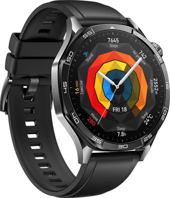 Huawei Watch GT 5 sportsur 46mm (sort) + FreeBuds 5i gaveæske
