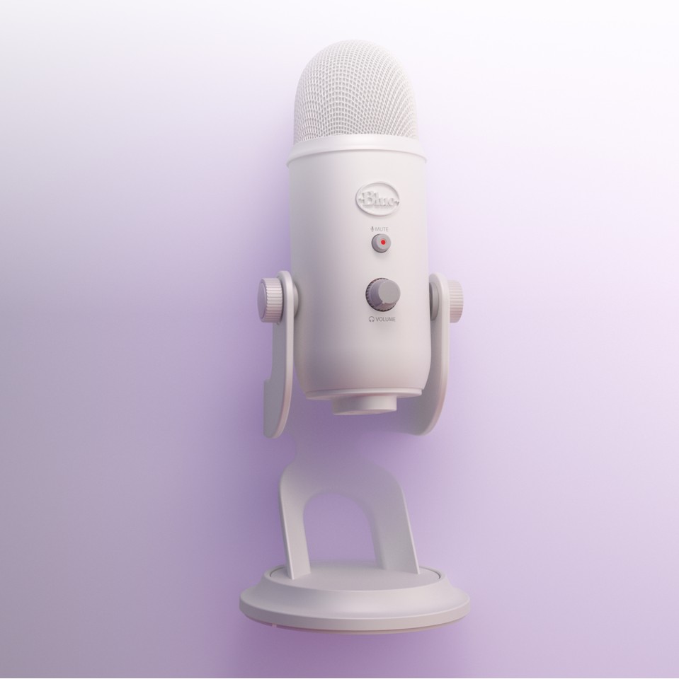 Blue - Mic Yeti Aurora Collection USB Mic White Mist
