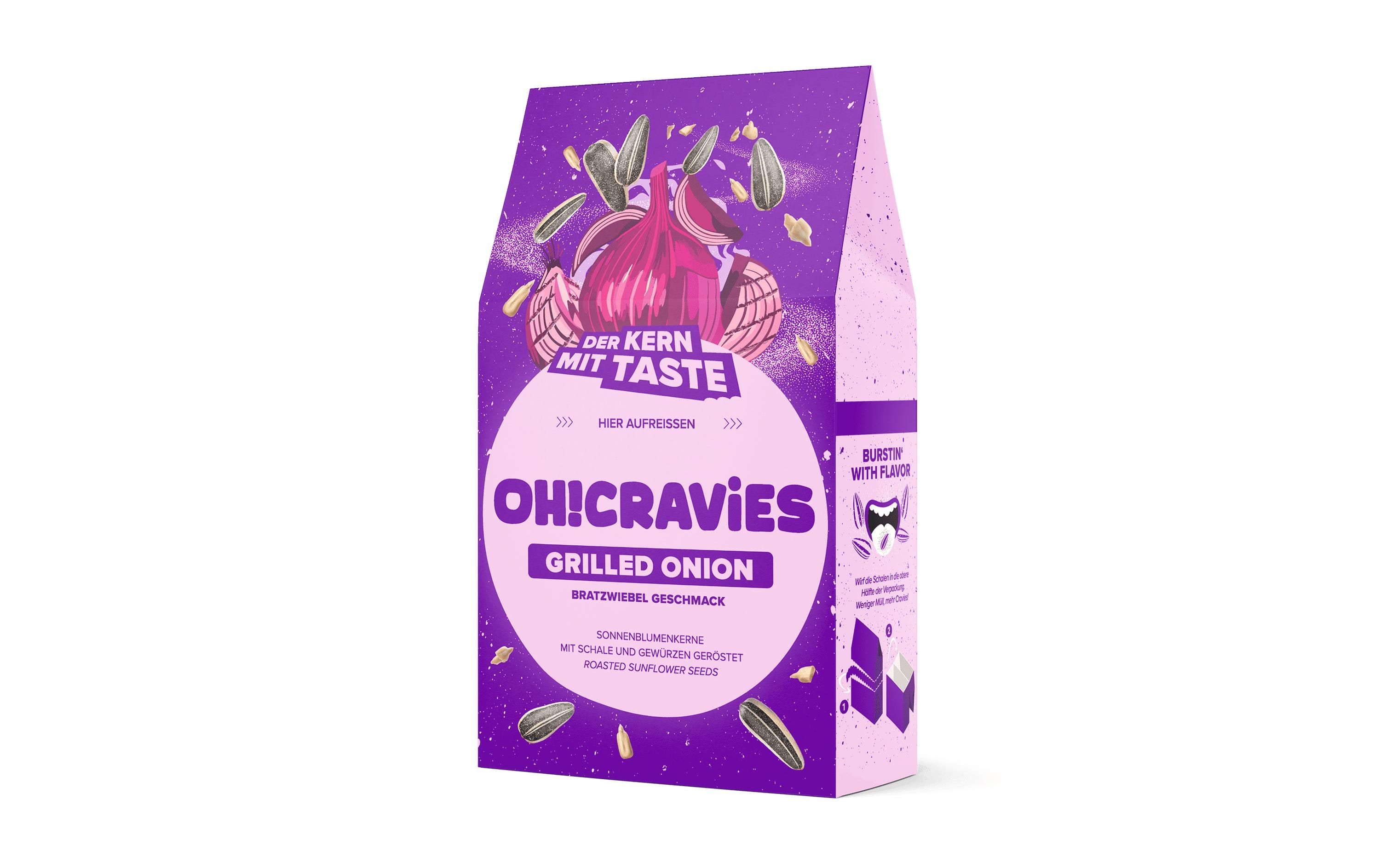 Sonnenblumenkerne Grilled Onion 60 gHerzhaft gerösteter Snack mit würzigem Grilled-Onion-Geschmack aus «Die Höhle der Löwen»