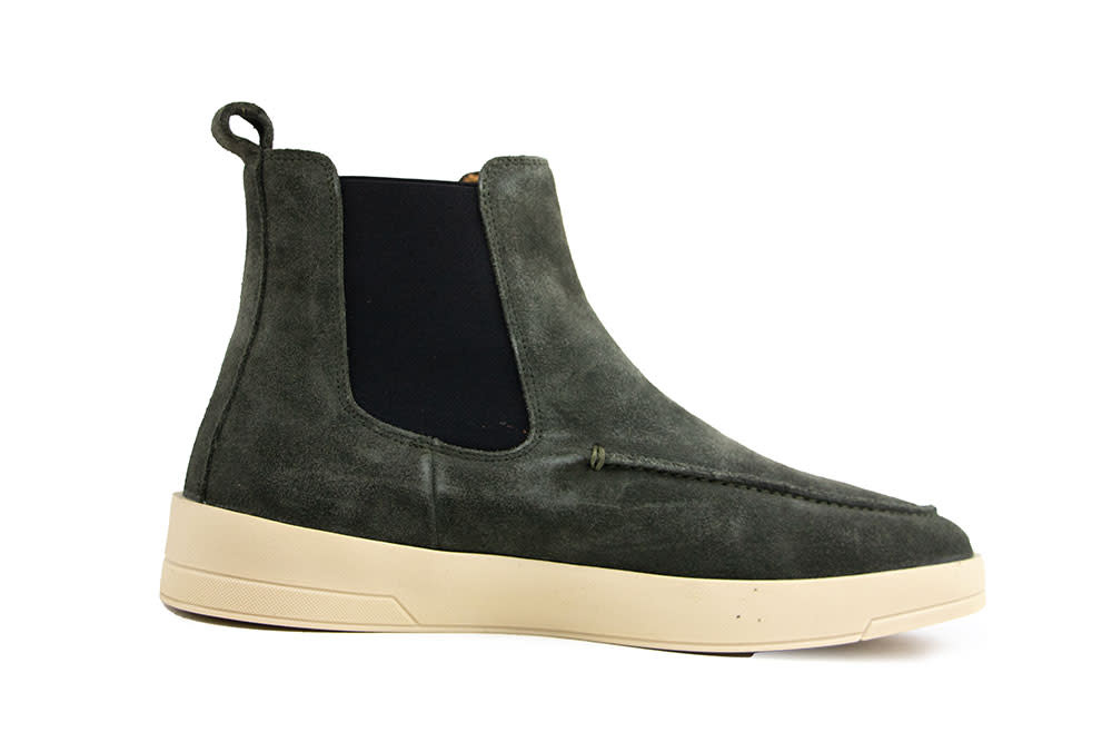 Blackstone Chelsea Boots Green Suede