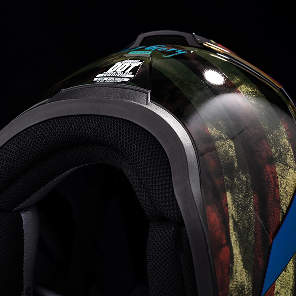 Icon - Casque Airform Old Glory™ Noir / Beige / Rouge / Bleu