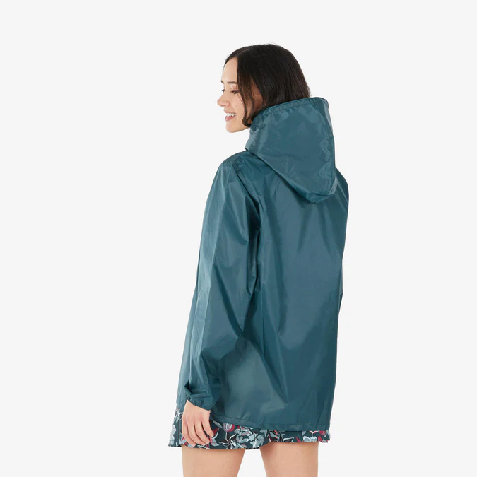 Decathlon Quechua - Jaqueta de chuva feminina Quechua Raincut 1 2, à prova de vento e repelente à água
