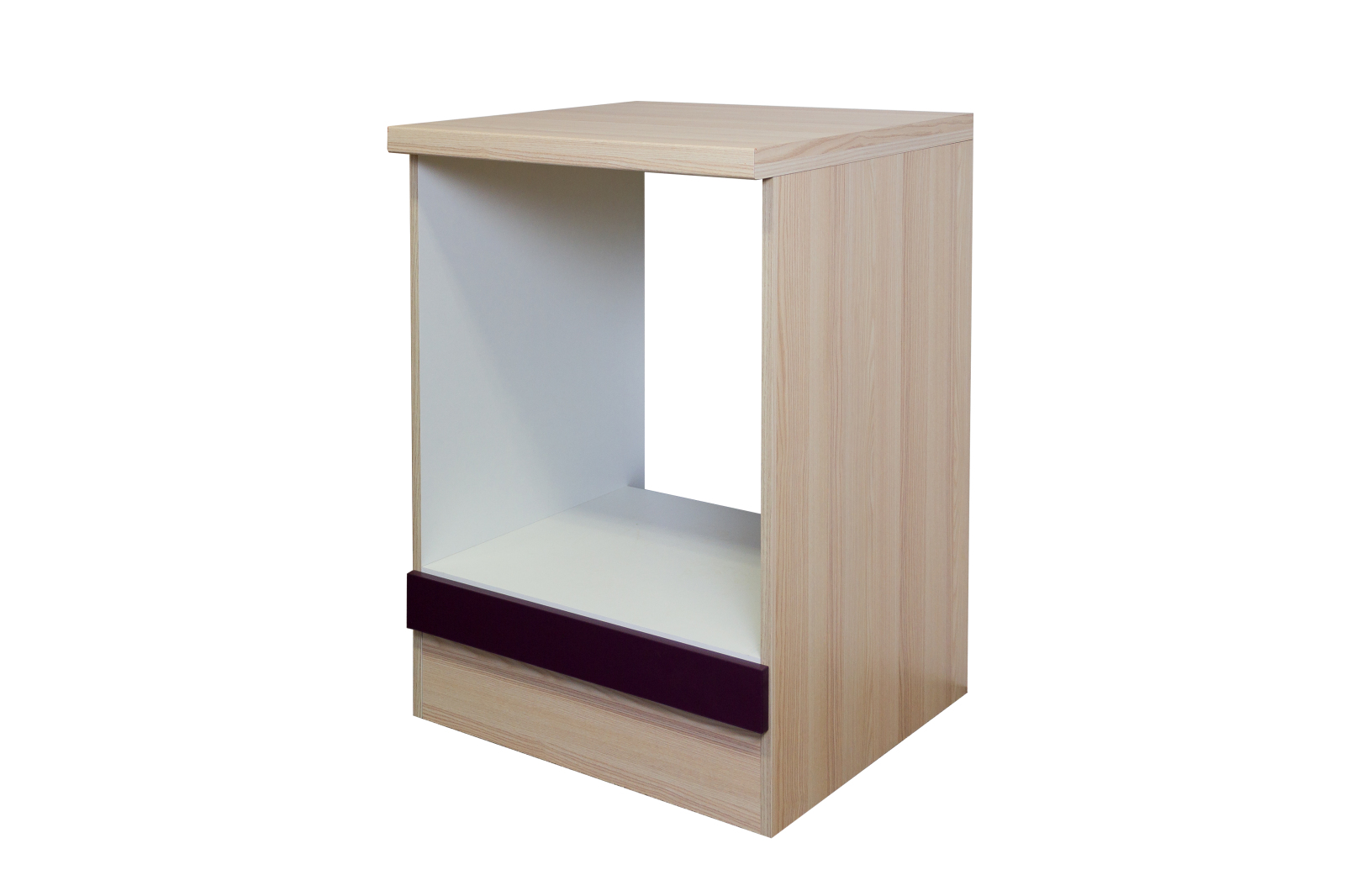 Herdumbauschrank FOCUS - Akazie - Aubergine - 60 cm