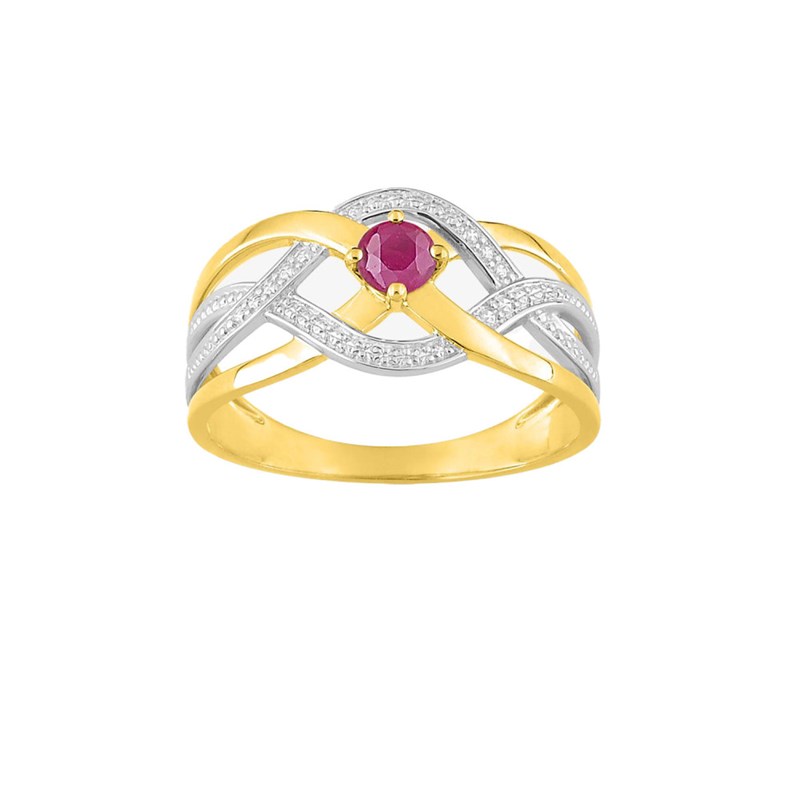 Bague femme - rubis - Or 18 Carats