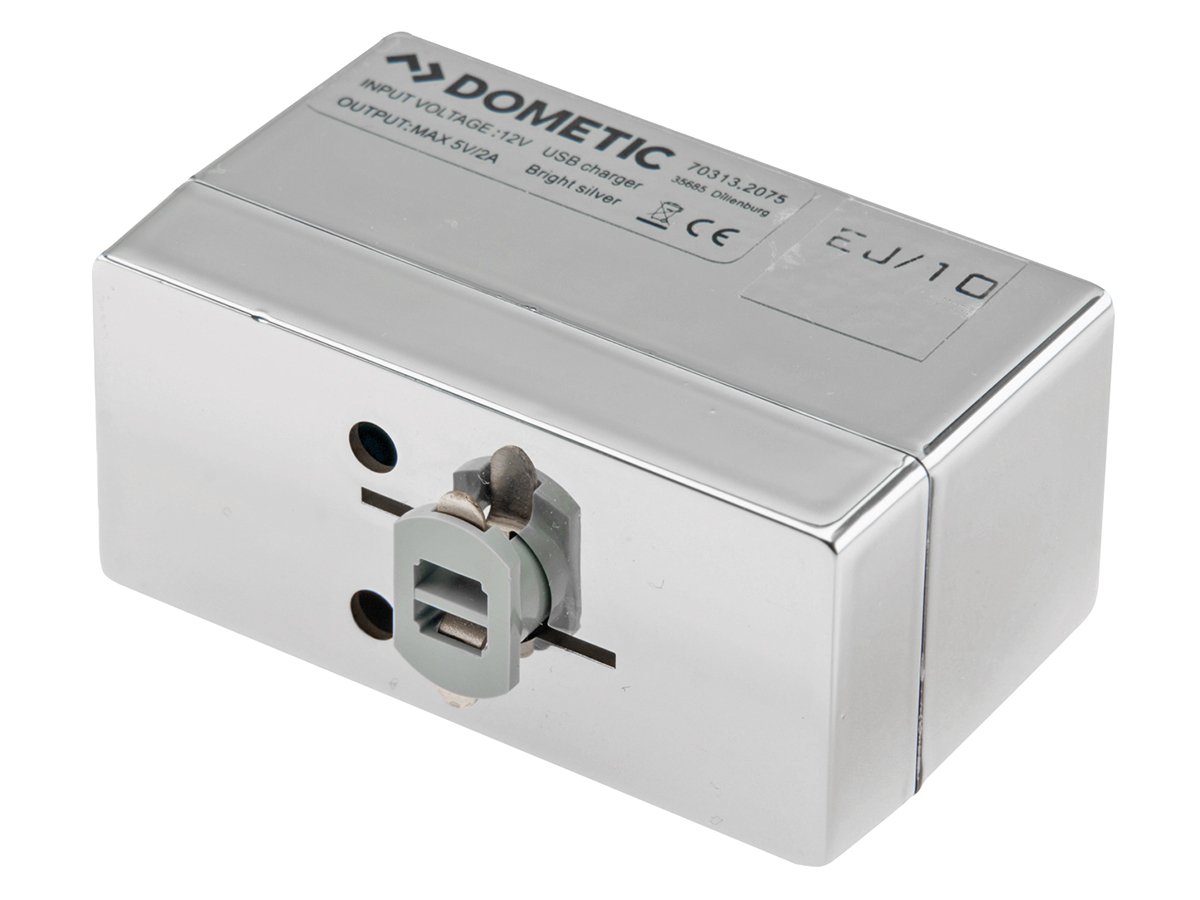 BBA Dometic USB-A oplaadadapter voor rail - chrome