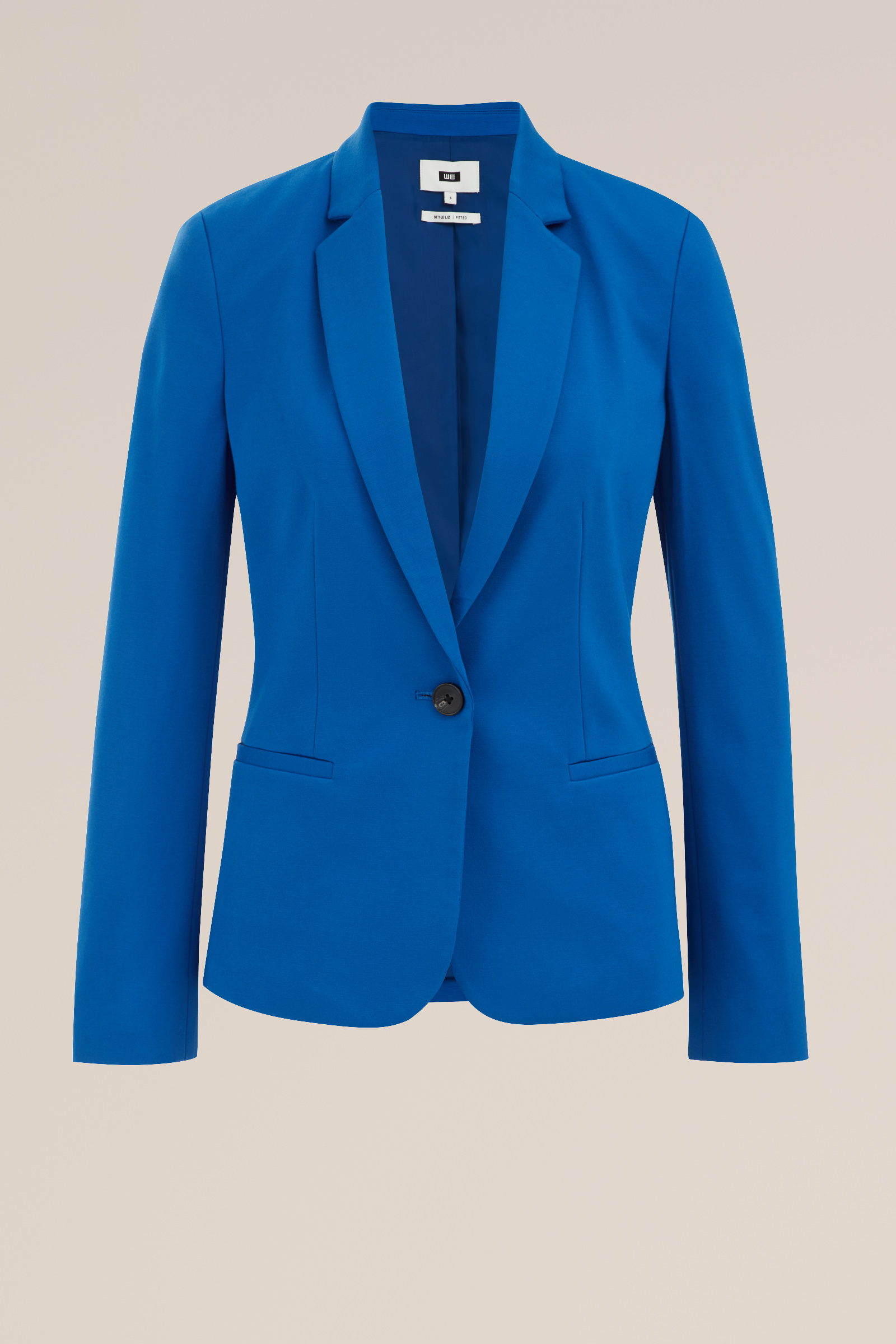 getailleerde jersey-stretch blazer WE Fashion Kobaltblauw