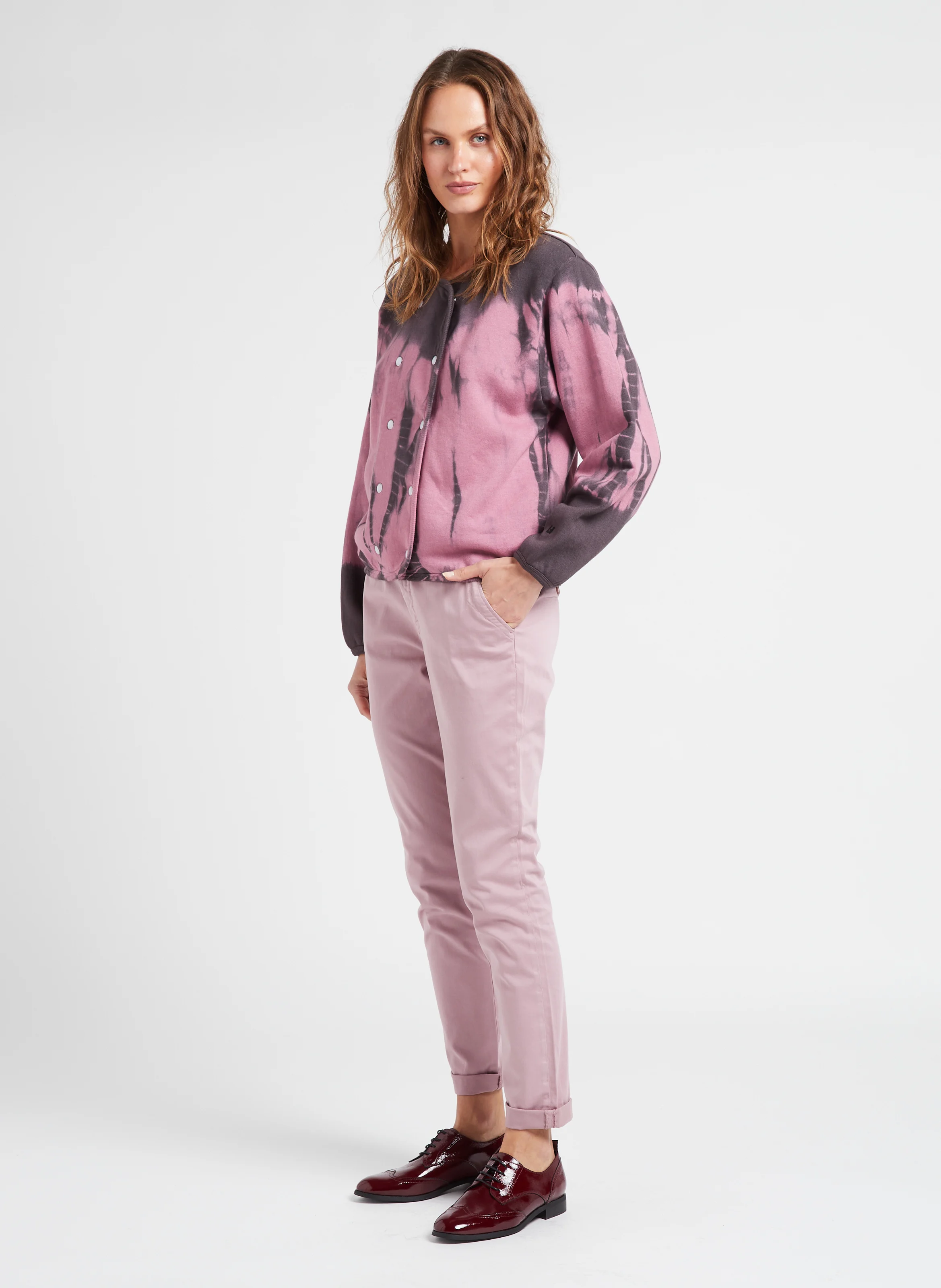 SONAR - Pull col rond en coton bio mélangé | Marron