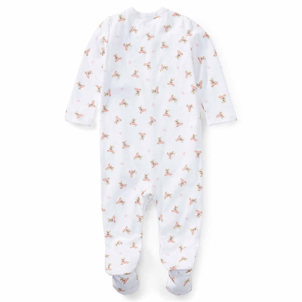 Køb Ralph Lauren Baby Girl Coverall Bear White