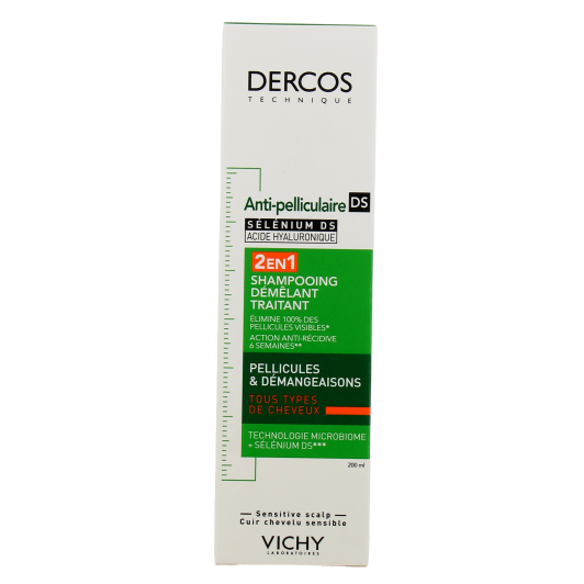 Dercos Shampooing Démêlant Traitant Anti-Pelliculaire 2en1