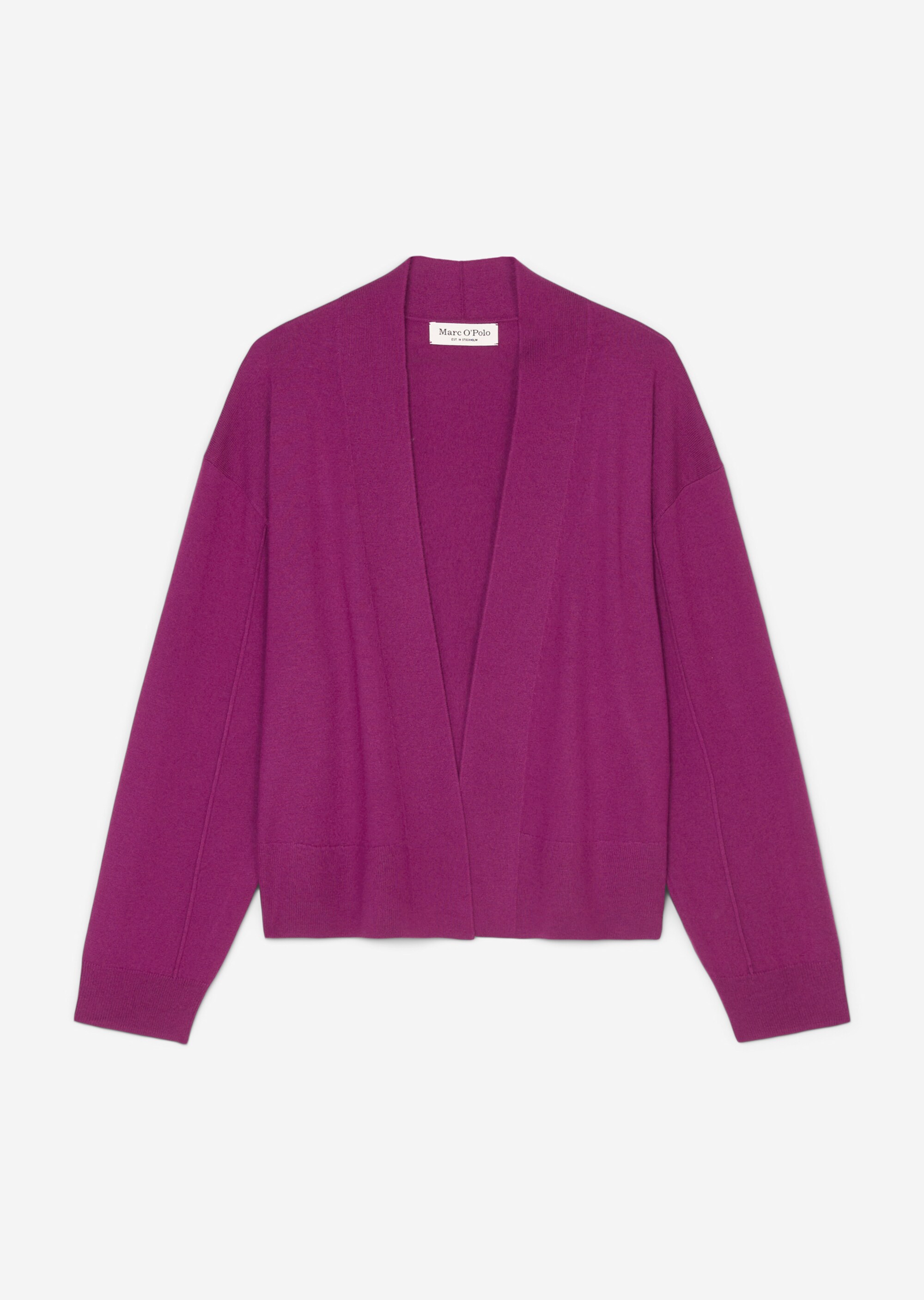 Cardigan loose aus Schurwolle-Viskose-Mix