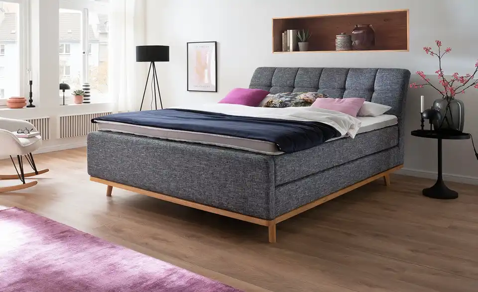 Boxspringbett Mila 160 cm H2 viscoelastischer Kern
