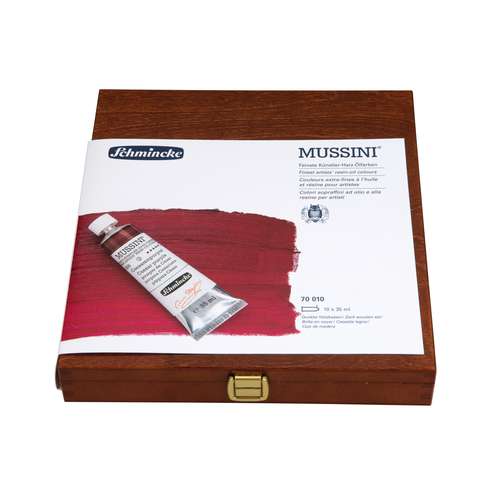 SCHMINCKE MUSSINI® Holzkasten Künstlerölfarben-Set