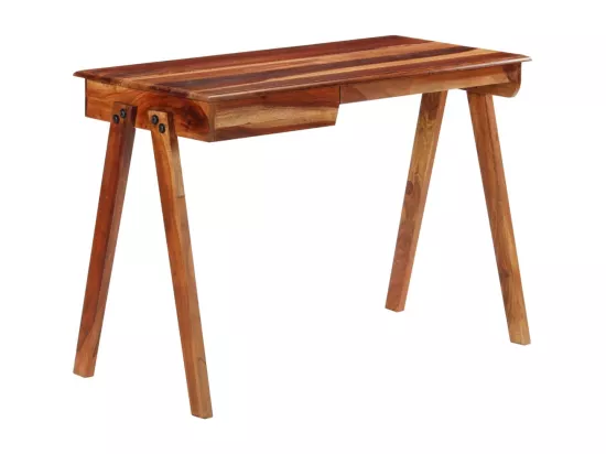 Bureau avec tiroir 110x50x77 cm bois d'acacia massif