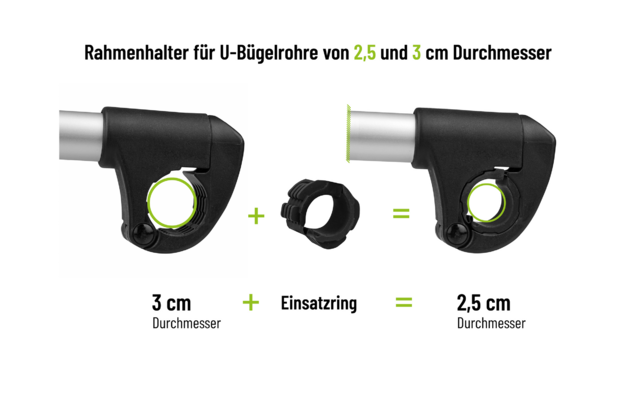 EUFAB Strap Rahmenhalter lang Ø 25+30mm