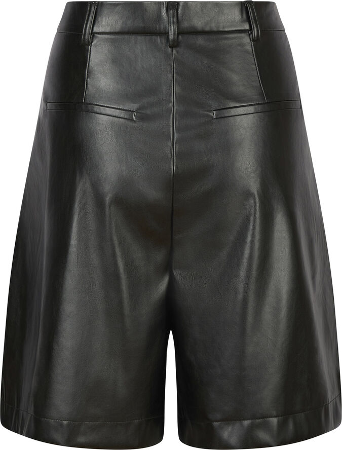 Neo Noir Nika Bermuda PU Shorts Black