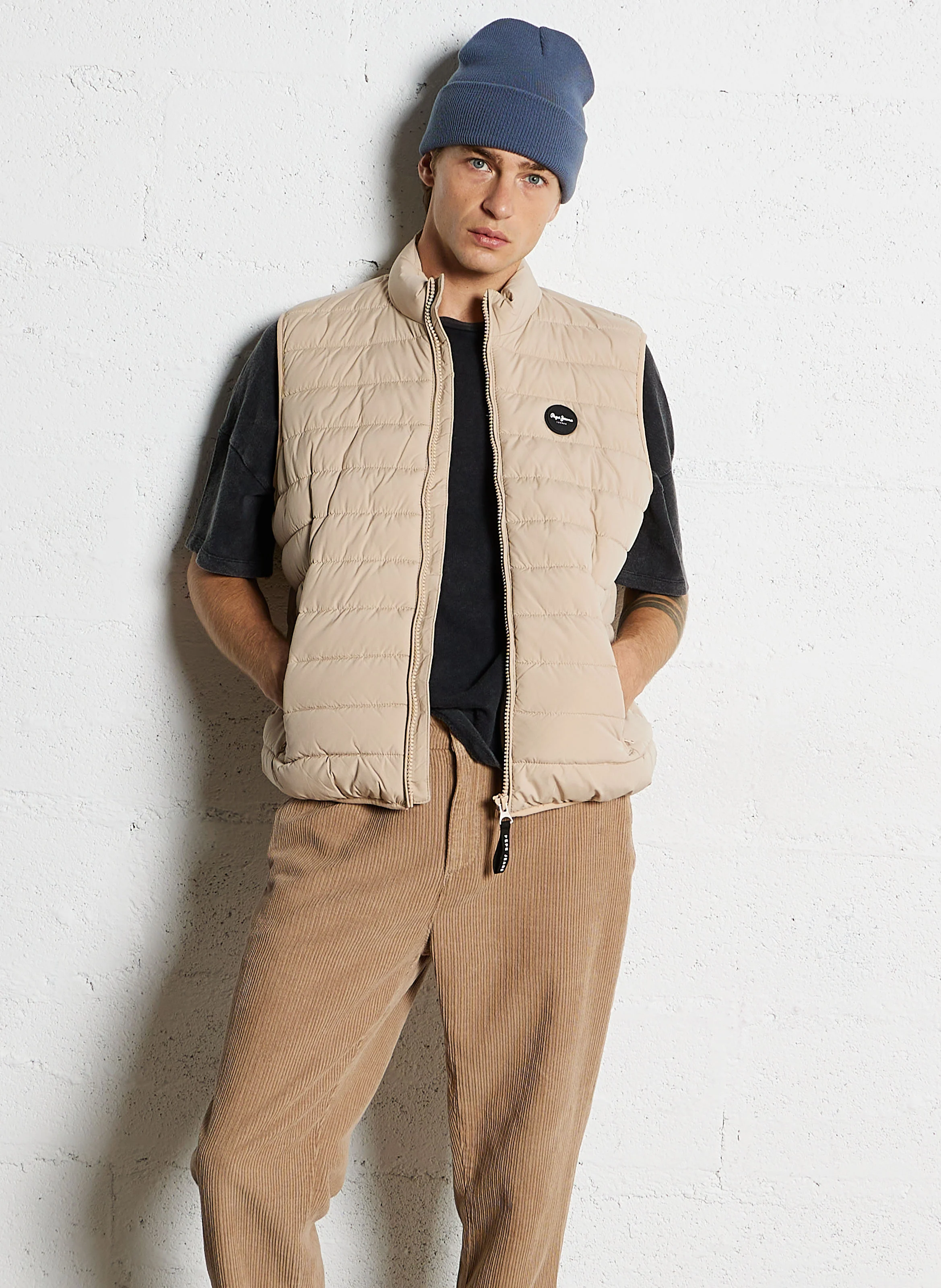 TOBY - Doudoune col montant| Beige