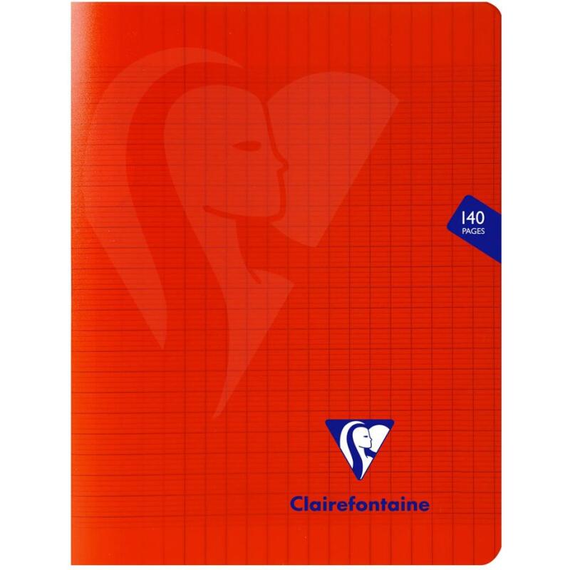 Cahier piqué Mimesys 17x22cm 140 pages grands carreaux couverture polypropylène Couleur aléatoire - Assortis