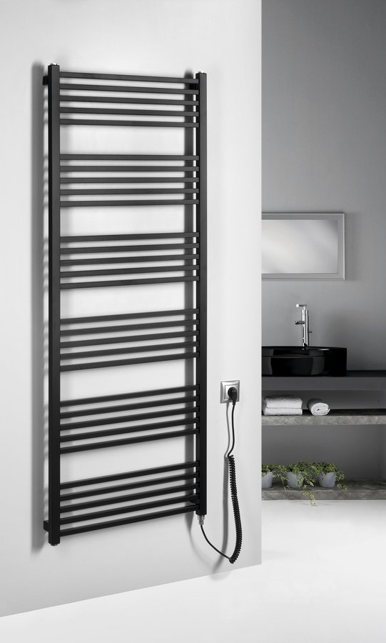 Sapho Metro E elektrische radiator 50x134cm 500W zwart mat