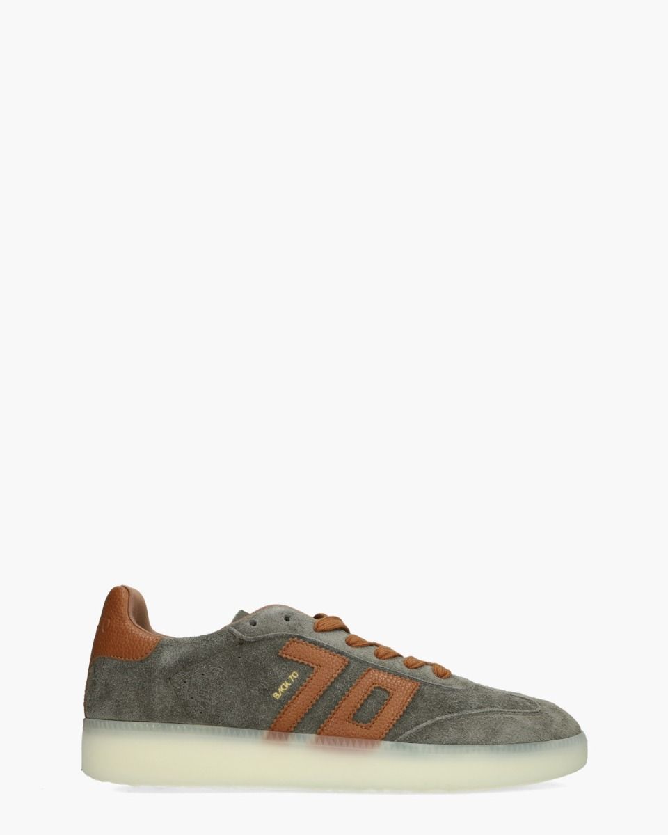 Back 70 Boston Groen/Cognac Herensneakers