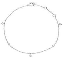 14k witgouden armband voor dames met Diamanten