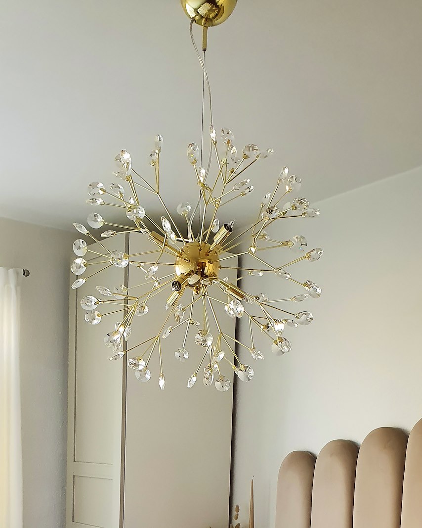Viva taklampe Messing med klare prismer G9 lyskilder medfølger ikke