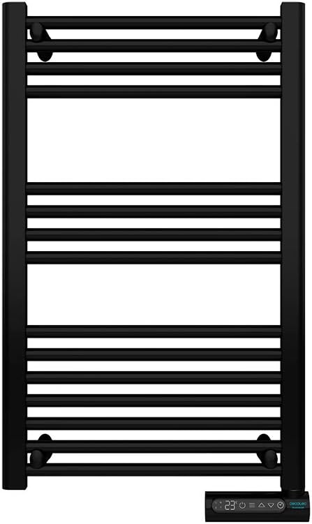 Cecotec Elektrischer Badheizkörper Ready Warm 9100 Smart Towel Black. 500 W, LED-Anzeige, Touch Control, Wochenprogrammierer, 3 Modi, wählbare Temperatur und maximale Sicherheit mit IP24
