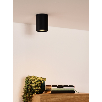 Lucide opbouwspot Tube zwart