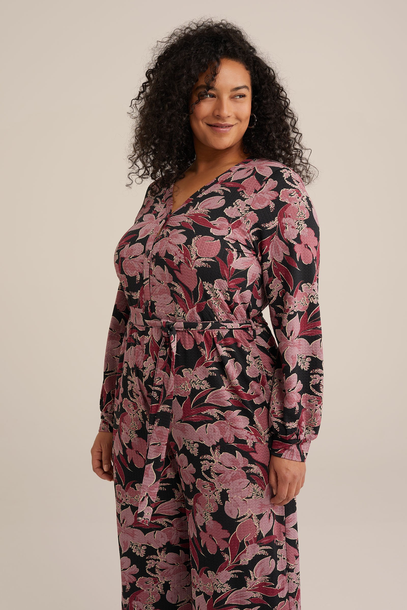 jumpsuit met dessin WE Fashion Roze